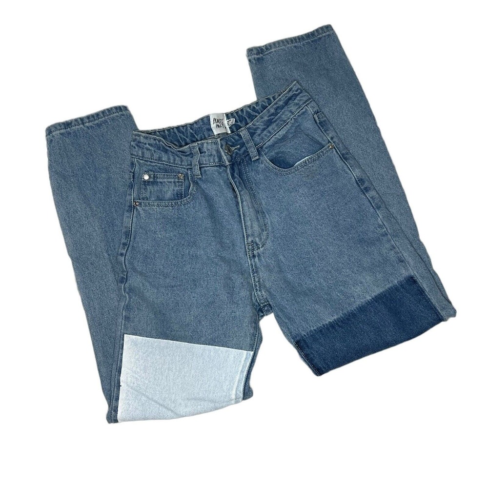Princess Polly Women Size 2 High Rise Patchwork Mom Jeans jeans - Picture 10 of 10